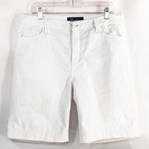 NYDJ white shorts 14 belt loop detail - Picture 1 of 4
